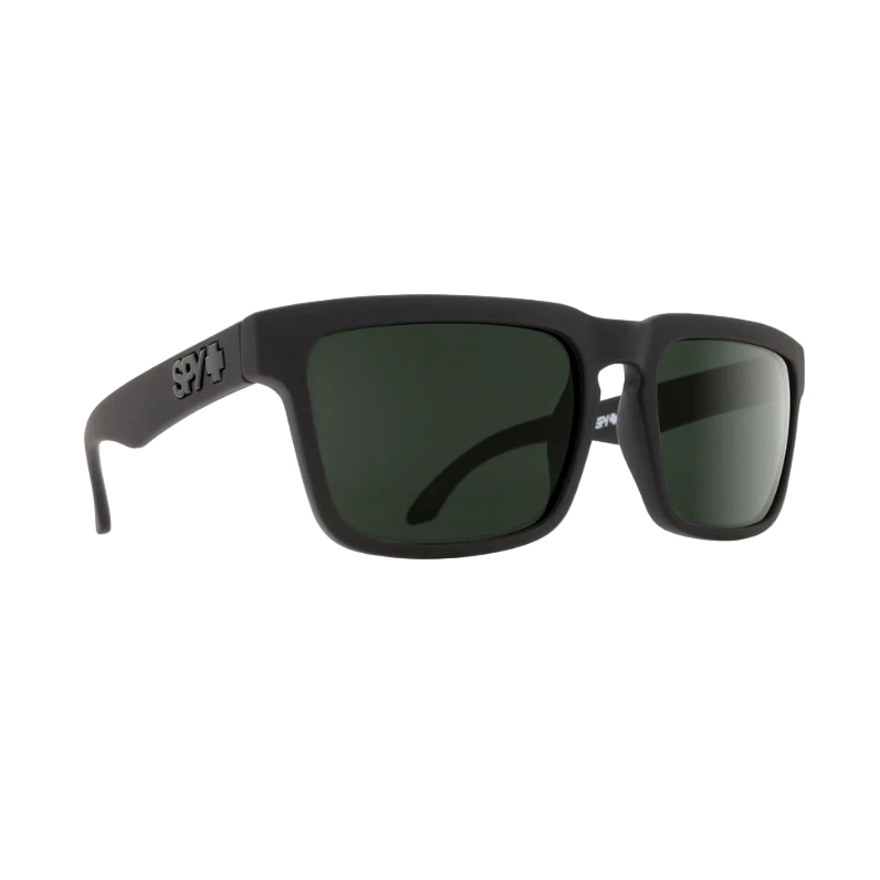 Spy Helm Soft Matte Black Frames l Happy Gray Green Lens