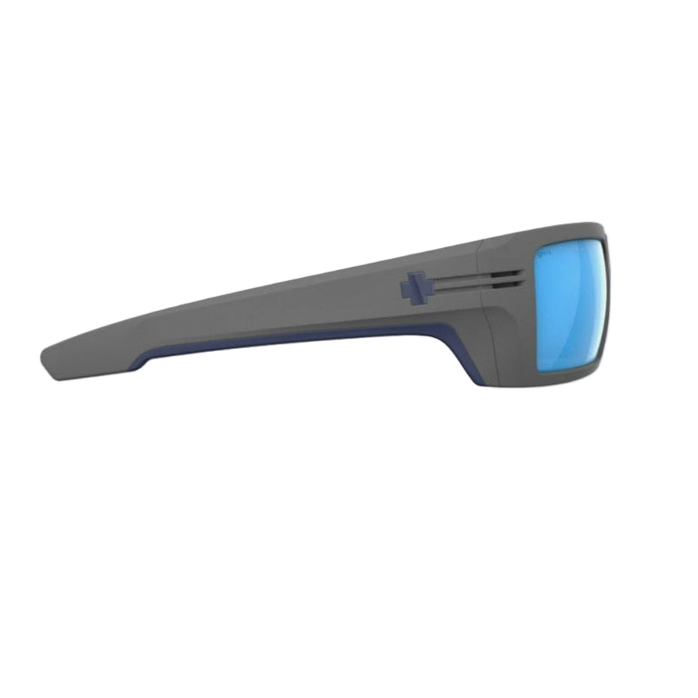 Spy Rebar SE Ansi Matte Gray Frame l Happy Boost Polar Ice Blue Mirror Lens