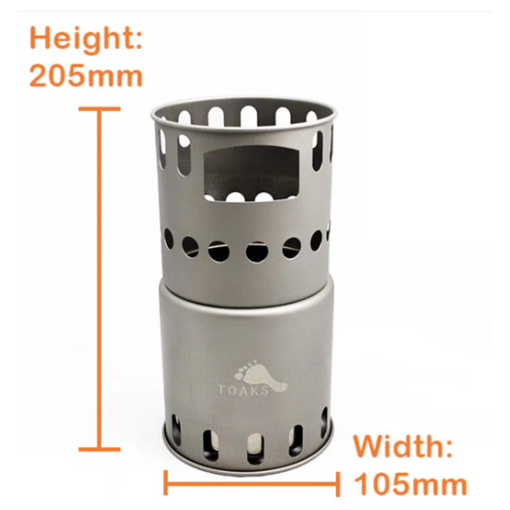 TOAKS Titanium Backpacking Wood Burning Stove