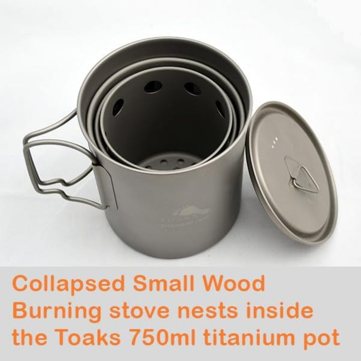 TOAKS Titanium Backpacking Wood Burning Stove (Small)