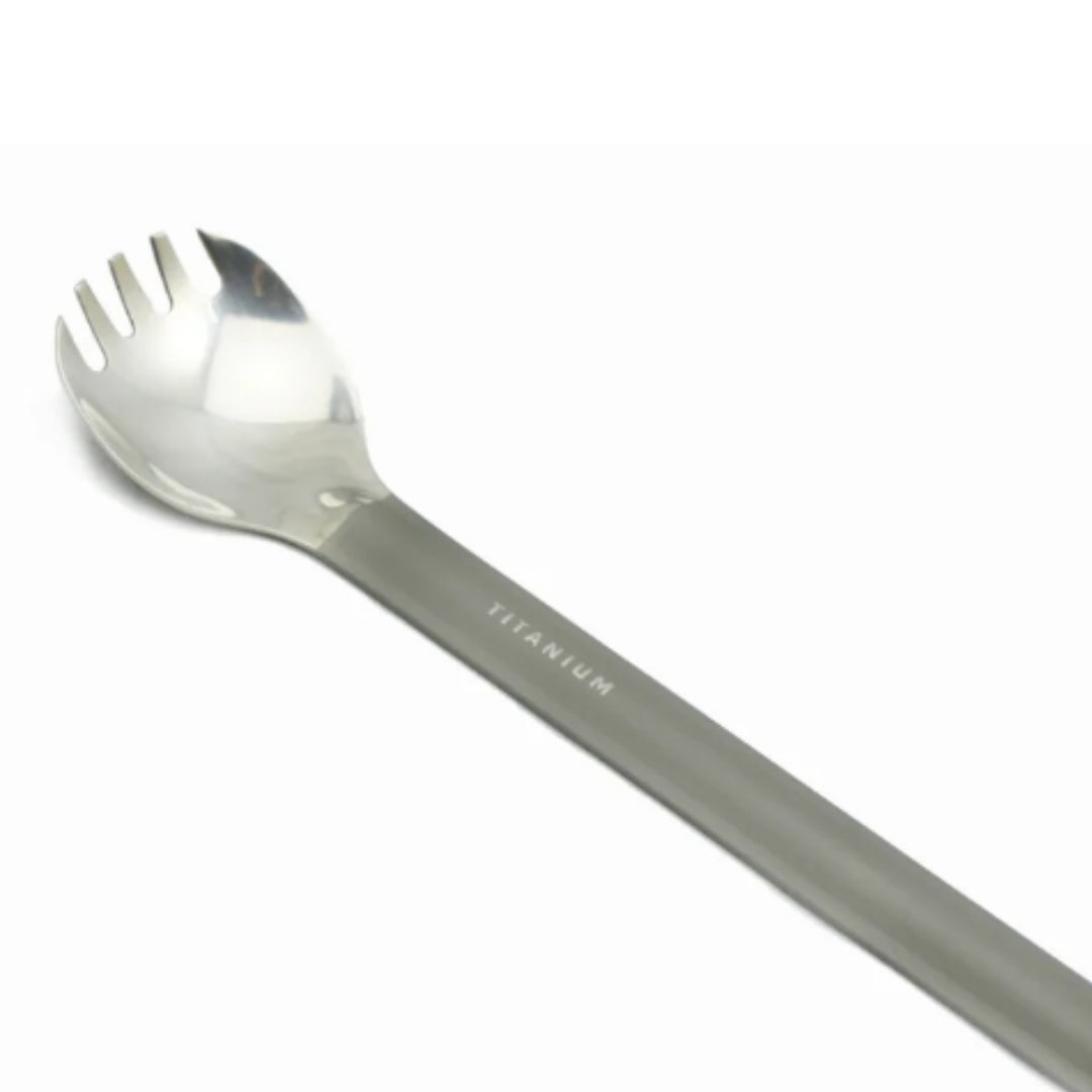 TOAKS Titanium Long Handle Spork with Polished Bowl