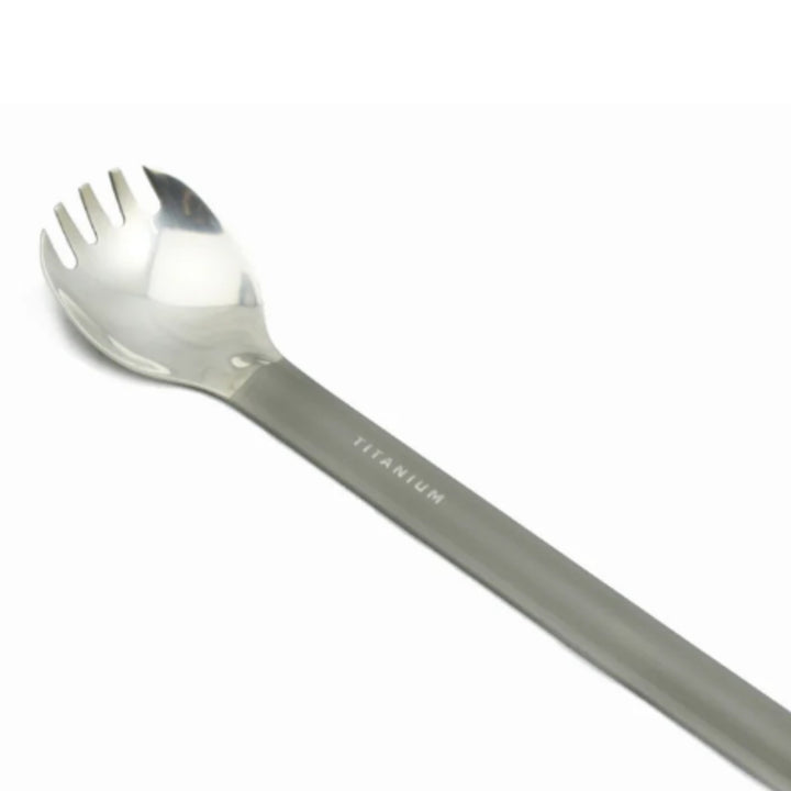 TOAKS Titanium Long Handle Spork with Polished Bowl