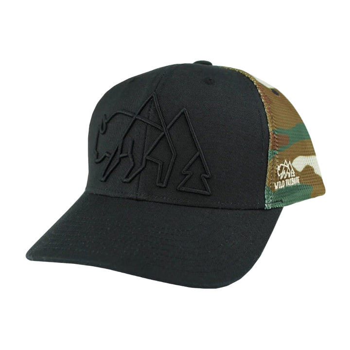 Wild Tribute "Wild Tribute Logo Camo Mesh" Trucker Hat