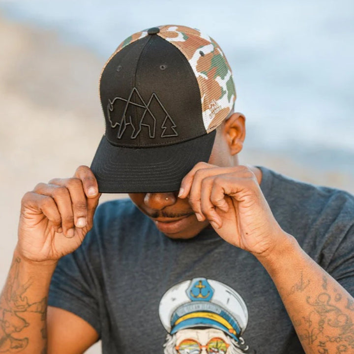 Wild Tribute "Wild Tribute Logo Camo Mesh" Trucker Hat