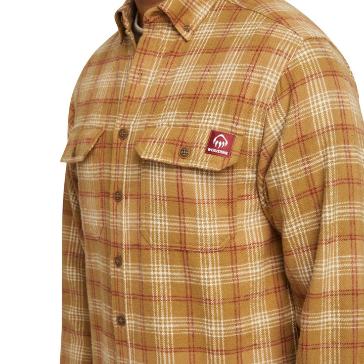Wolverine Men's Glacier Heavy Weight Long Sleeve Flannel Shirt