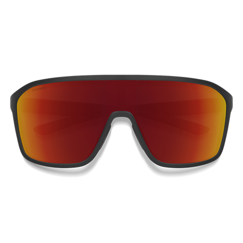 Smith Boomtown Matte Black Frame l ChromaPop Red Mirror Lens