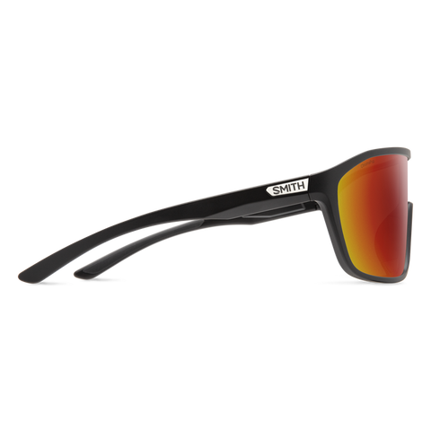 Smith Boomtown Matte Black Frame l ChromaPop Red Mirror Lens