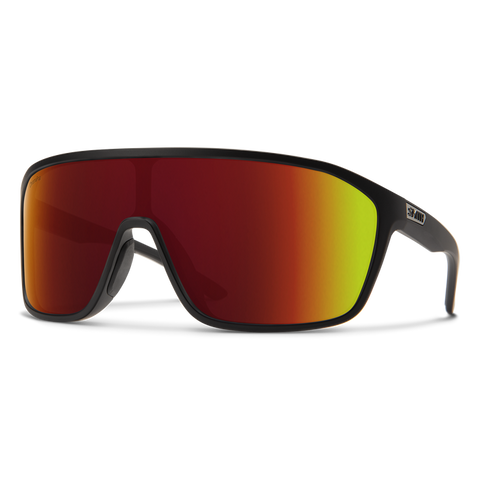 Smith Boomtown Matte Black Frame l ChromaPop Red Mirror Lens