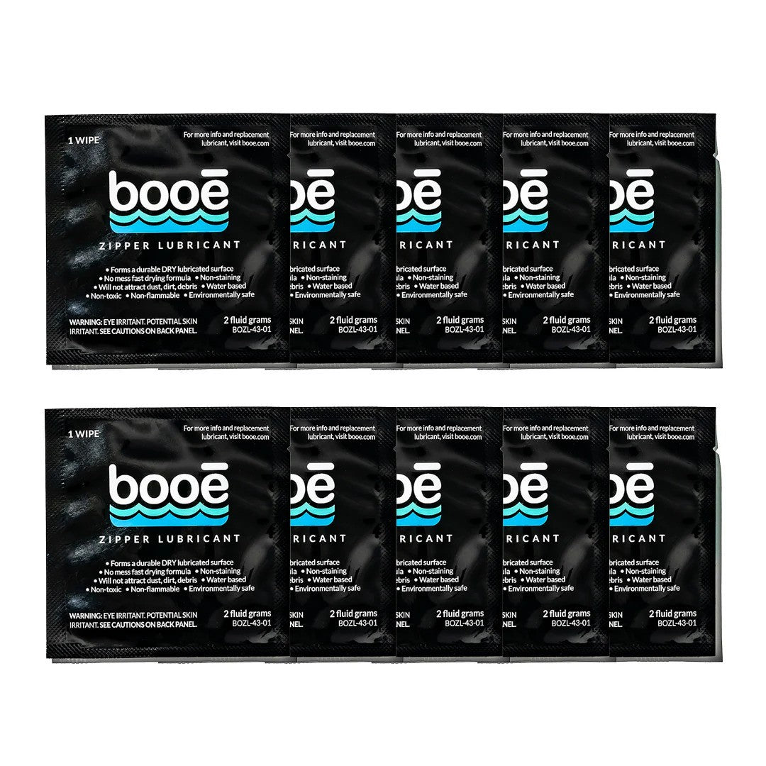 Booe Zipper Lubricant Wipe - 10 Pack