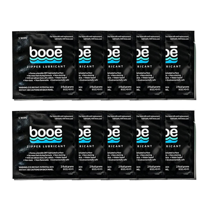 Booe Zipper Lubricant Wipe - 10 Pack