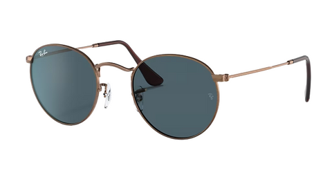 Ray-Ban RB3447 Round Metal Antique Copper | Blue