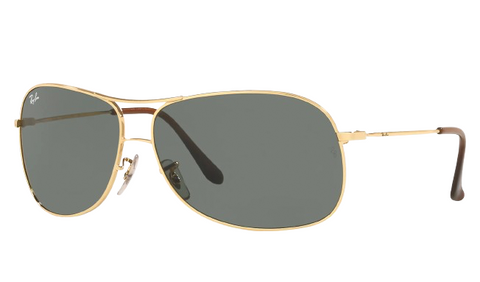 Ray-Ban RB3267 Polished Gold Frame | Green Lens