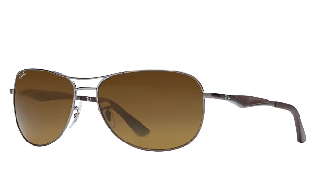 Ray-Ban RB3519 Matte Gunmetal Frame l Brown Polarized Lens