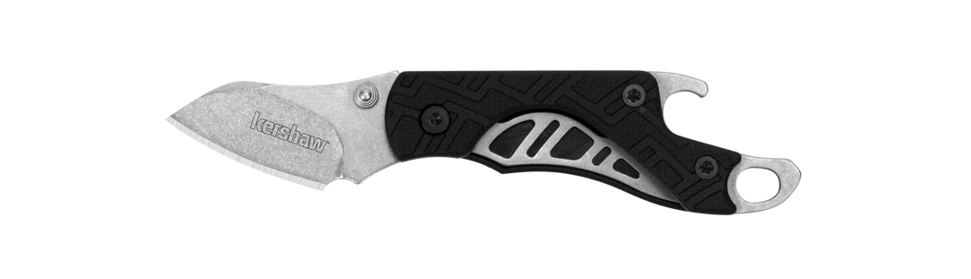 Kershaw Cinder Mini Pocket Knife - profile view, open