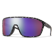 Smith Boomtown Matte Black Marble Frame l ChromaPop Polarized Violet Mirror Lens