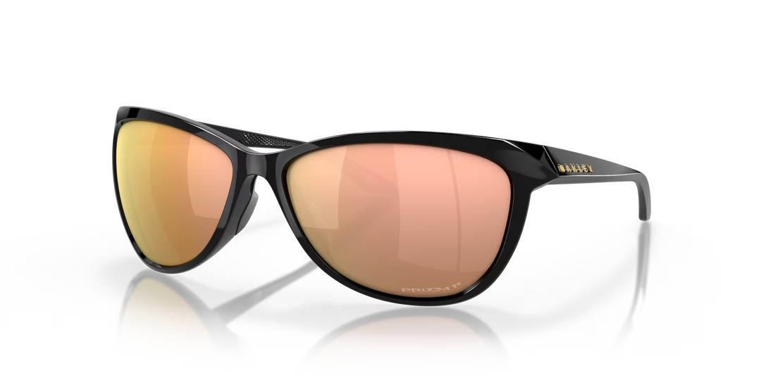 Oakley Pasque OO9222-0160 Polished Black Frame l Prizm Rose Gold Polarized Lens