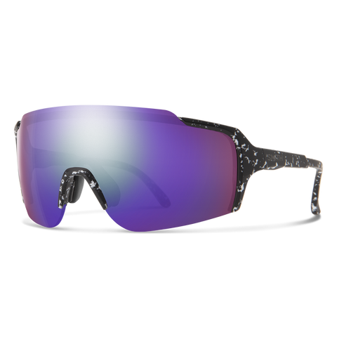 Smith Flywheel Matte Black Marble Frame l ChromaPop Violet Mirror Lens