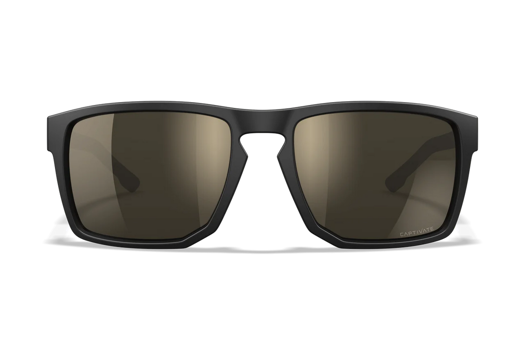 Wiley X Apex AC6APX04 Matte Black Frame| Captivate Polarized Tungsten Mirror Lens