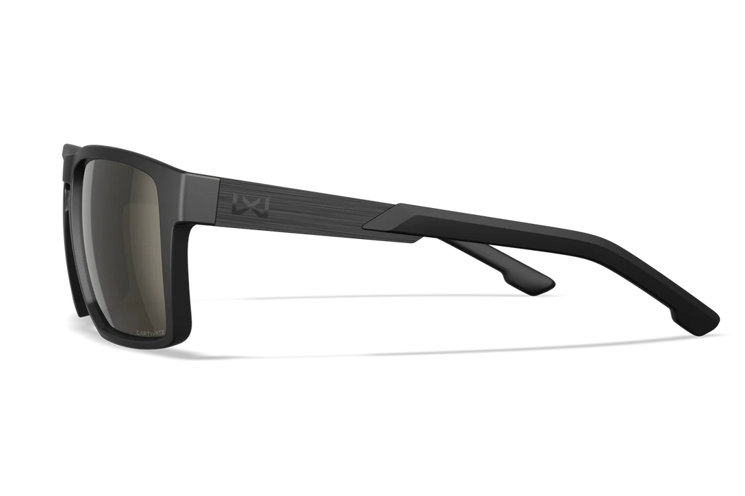 Wiley X Apex AC6APX04 Matte Black Frame| Captivate Polarized Tungsten Mirror Lens