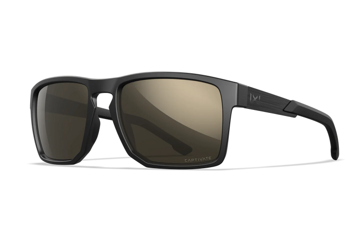 Wiley X Apex AC6APX04 Matte Black Frame| Captivate Polarized Tungsten Mirror Lens