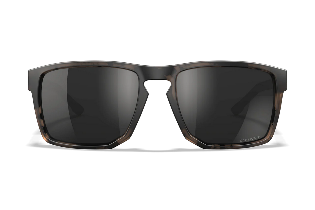 Wiley X Apex AC6AX05 Matte Tortoise Brown Frame | Captivate Polarized Black Mirror Lens