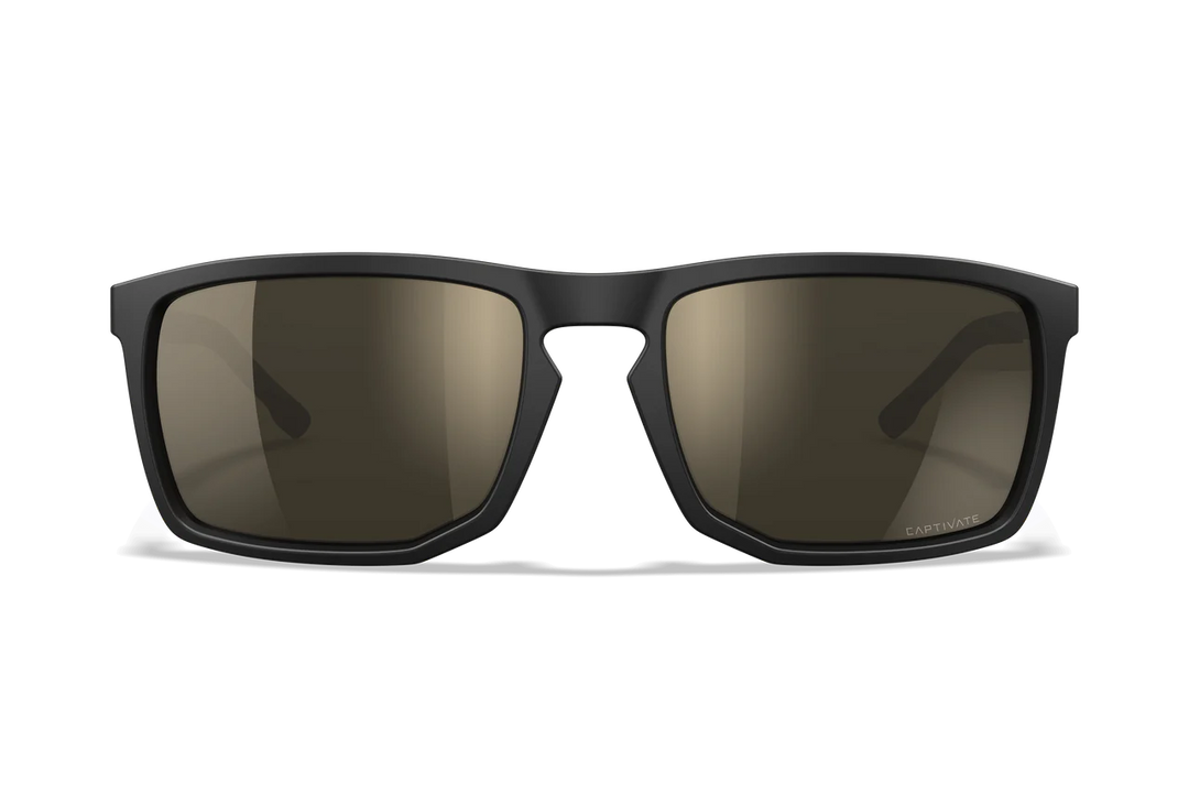 Wiley X Axe AC6AXE04 Matte Black Frame | Captivate Polarized Tungsten Mirror Lens