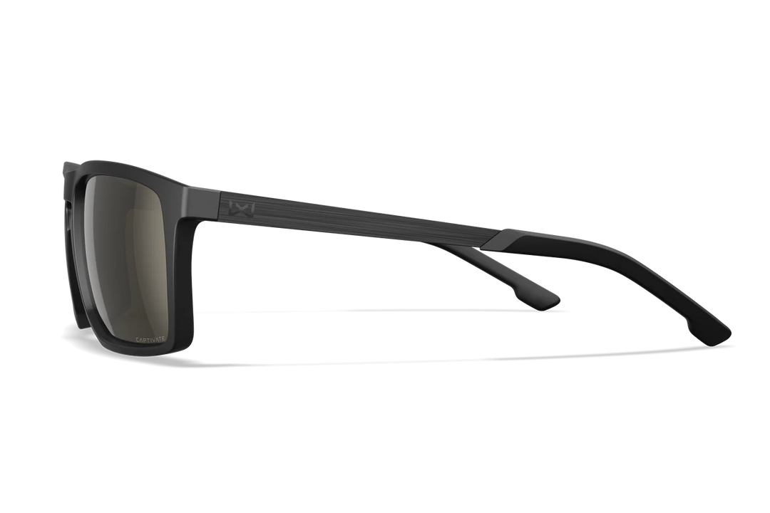 Wiley X Axe AC6AXE04 Matte Black Frame | Captivate Polarized Tungsten Mirror Lens