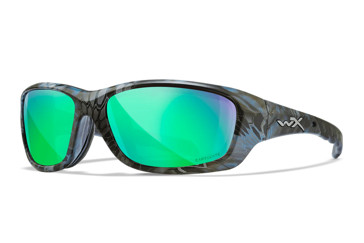 Wiley X Gravity CCGRA12 Kryptek Neptune Frame | Captivate Polarized Green Mirror Lens