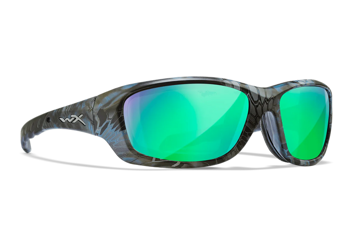 Wiley X Gravity CCGRA12 Kryptek Neptune Frame | Captivate Polarized Green Mirror Lens