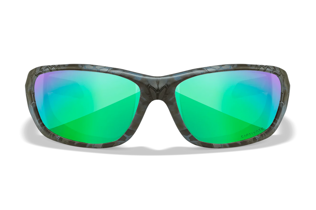 Wiley X Gravity CCGRA12 Kryptek Neptune Frame | Captivate Polarized Green Mirror Lens