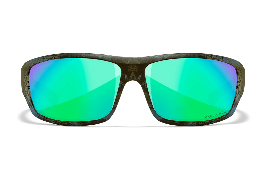 Wiley X Omega ACOME13 Kryptek Neptune Frame | Captivate Polarized Green Mirror Lens