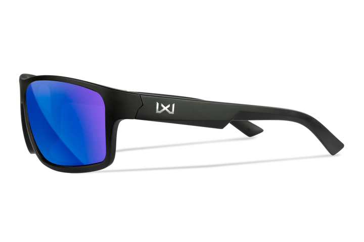 Wiley X Peak XL ACPEA19XL Matte Black Frame | Captivate Polarized Blue Mirror