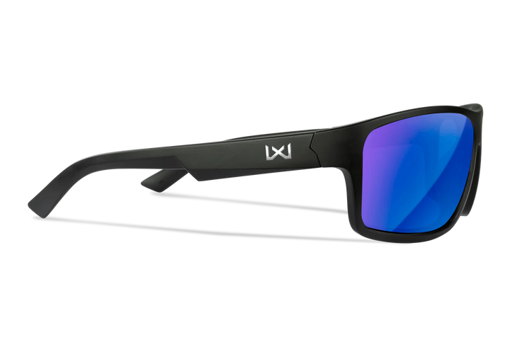 Wiley X Peak XL ACPEA19XL Matte Black Frame | Captivate Polarized Blue Mirror