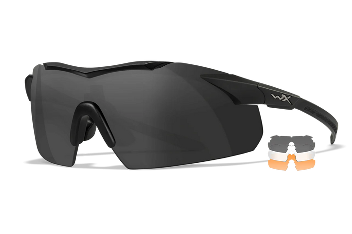 Wiley X Vapor v2.5 With Comm Temples 3552 Matte Black Frame | Clear/Grey/Light Rust Lens