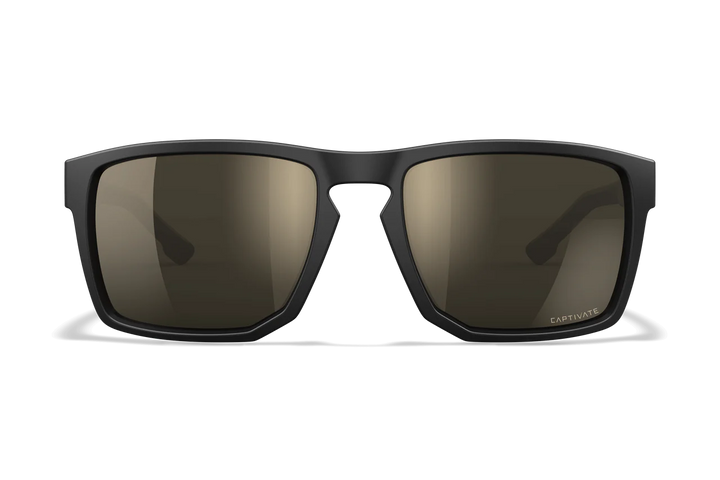 Wiley X Founder AC6FND04 Matte Black/Tan Frame | Captivate Tungsten Mirror Lens