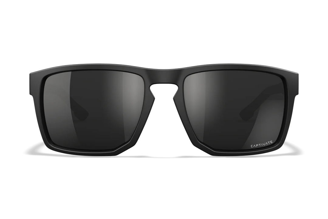 Wiley X Founder  AC6FND05 Matte Black Frame | Captivate Polarized Black Mirror Lens
