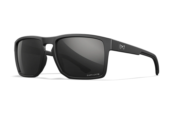 Wiley X Founder  AC6FND05 Matte Black Frame | Captivate Polarized Black Mirror Lens