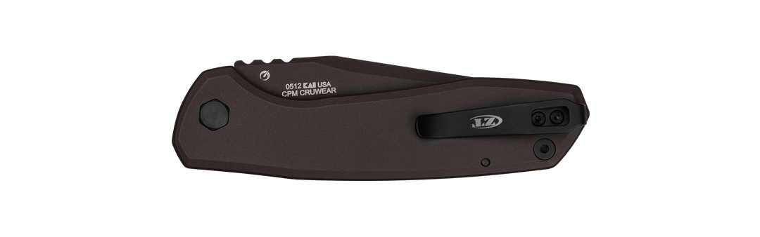 Zero Tolerance 0512 Auto Knife - back view, closed