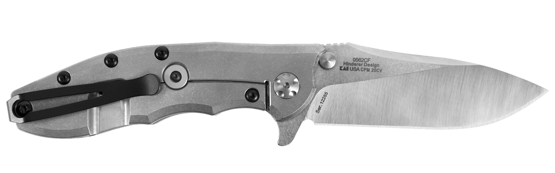 Zero Tolerance 0562CF Hinderer Folding Knife - back view, open