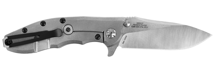 Zero Tolerance 0562CF Hinderer Folding Knife - back view, open