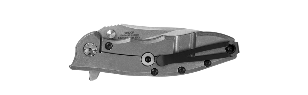 Zero Tolerance 0562CF Hinderer Folding Knife - clip side, closed