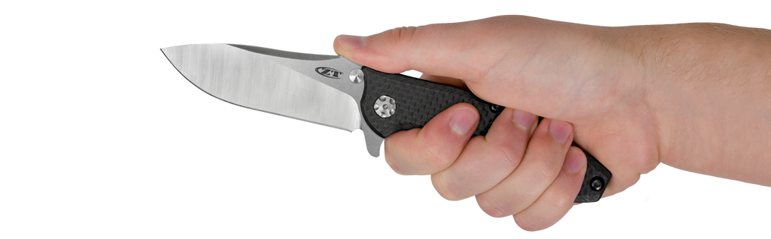 Zero Tolerance 0562CF Hinderer Folding Knife - in hand