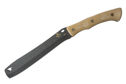 Buck Knives 108 Compadre Froe 0108BRS1-B Natural Canvas Micarta Handle | Carbon Blade