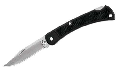 Buck Knives 110 Folding Hunter LT 0100BKSLT-B Black One-Piece Handle | Tumbled Stainless Steel Blade