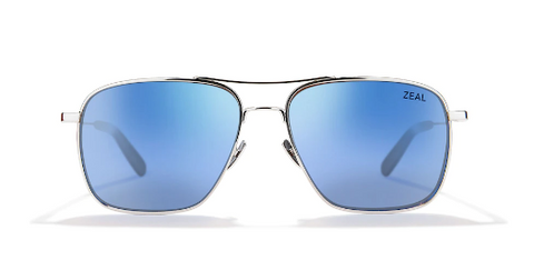 Zeal Optics Pescadero 12008 Silver Frame | Horizon Blue Lens