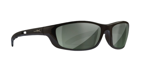 Wiley X P-17 P-17CPL Gloss Black Frame | Captivate Polarized Plat Flash Lens