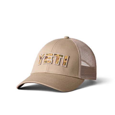 YETI Camo Logo Badge Trucker Hat
