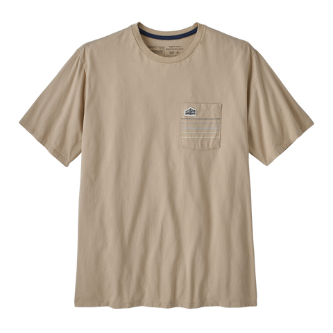 Patagonia Men's Line Logo Ridge Stripe Organic Pocket T-Shirt