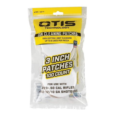 Otis 3" All Caliber Cleaning Patches (100)
