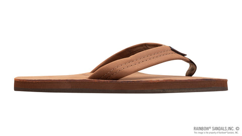 Rainbow Sandals Men's Single Layer Premier Leather with Arch Support 1" Strap